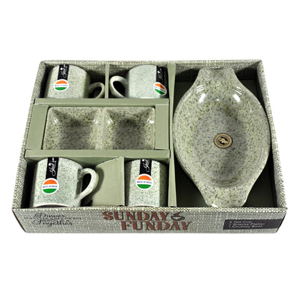 Sunday Funday 6-Piece Tea Set – Platter & Dual Bowl