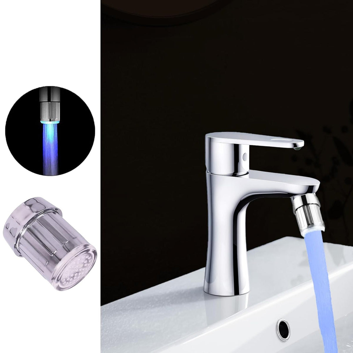 LED Light Stream Faucet Tap Adapter (1 Pc)